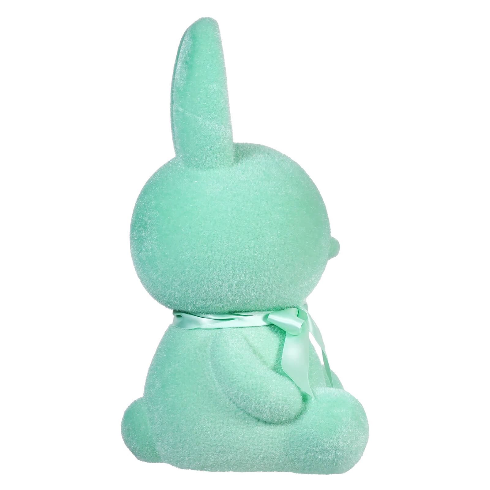 20" Large Flocked Aqua Sitting Bunny