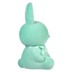 20" Large Flocked Aqua Sitting Bunny