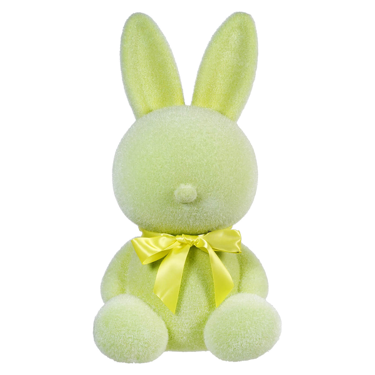 20" Large Flocked Green Sitting Bunny