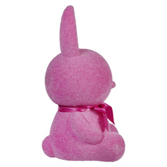 20" Large Flocked Hot Pink Sitting Bunny