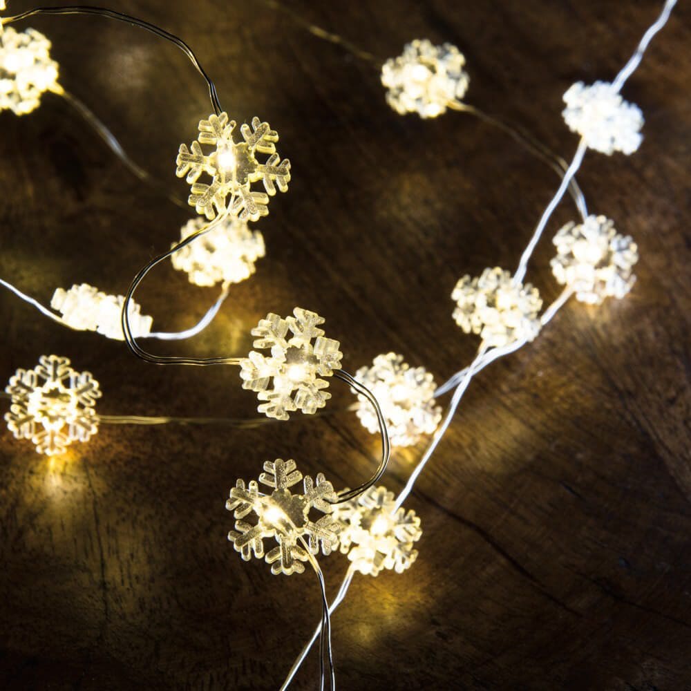 20 Light Snowflake Wire Lights