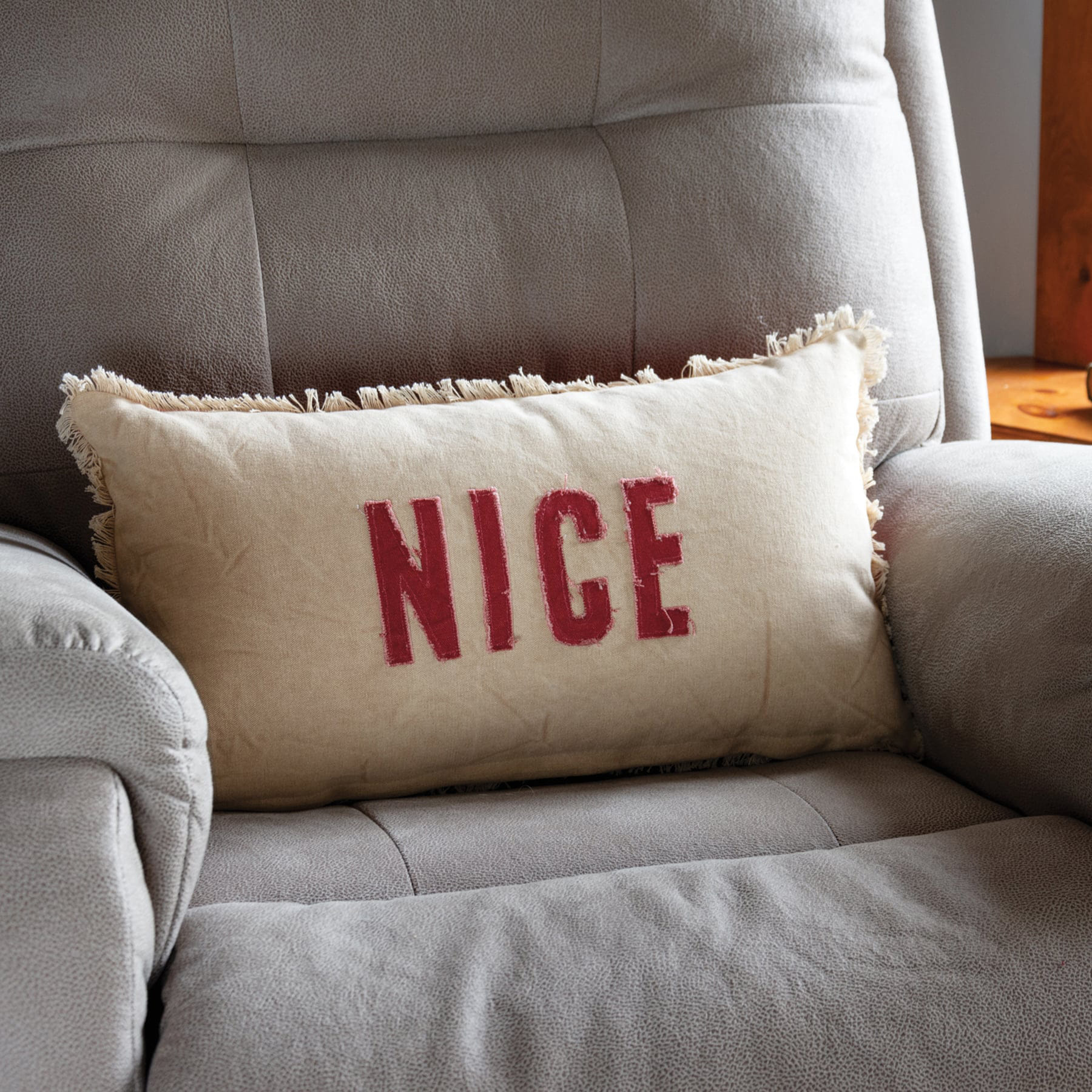 22" Naughty Nice Double-Sided Pillow