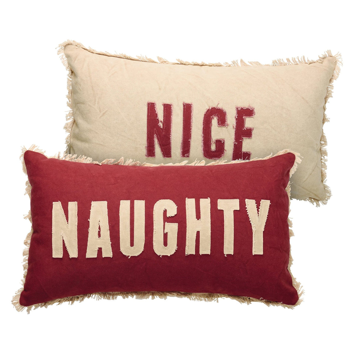 22" Naughty Nice Double-Sided Pillow