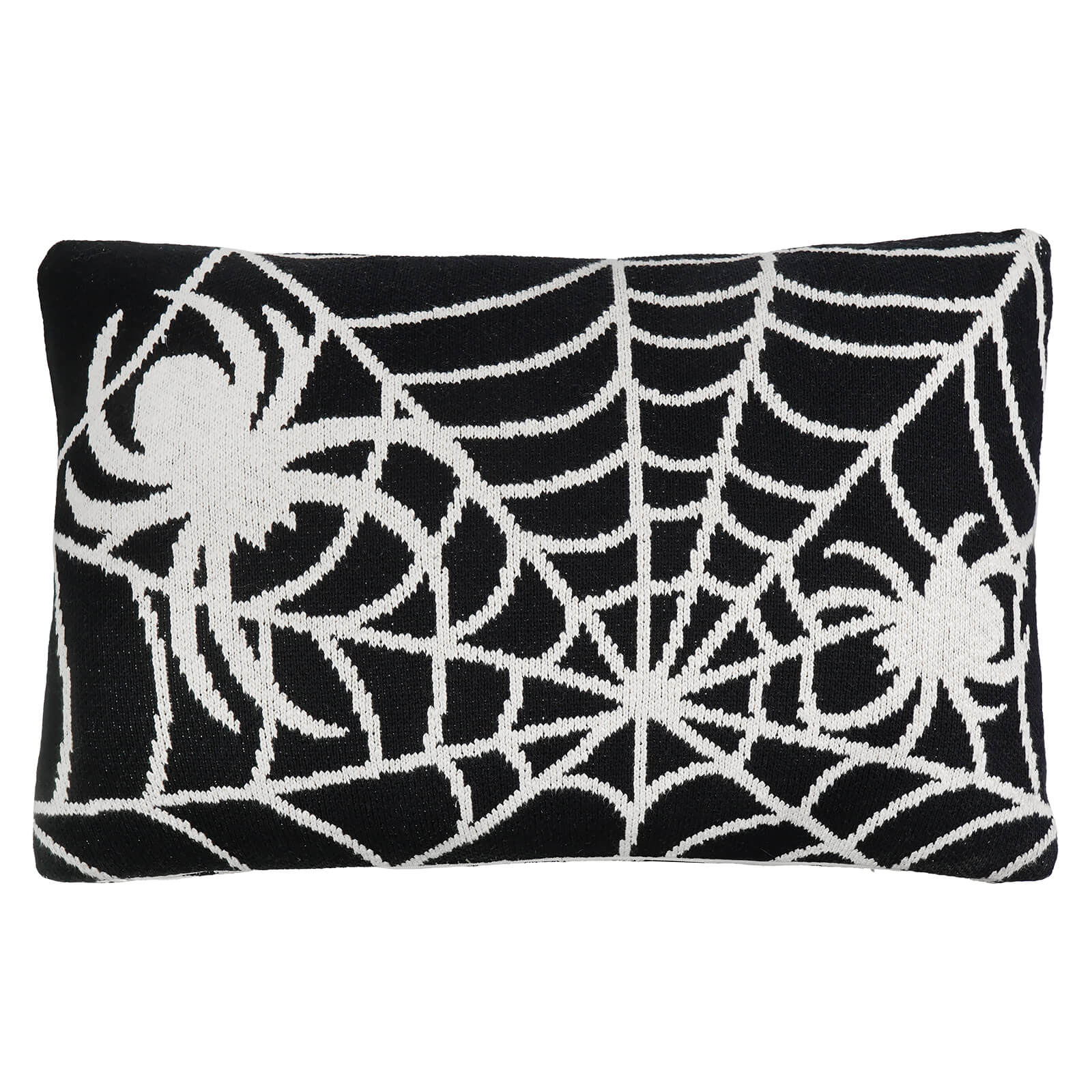 24" Double-Sided Black & White Spider Pillow
