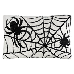 24" Double-Sided Black & White Spider Pillow