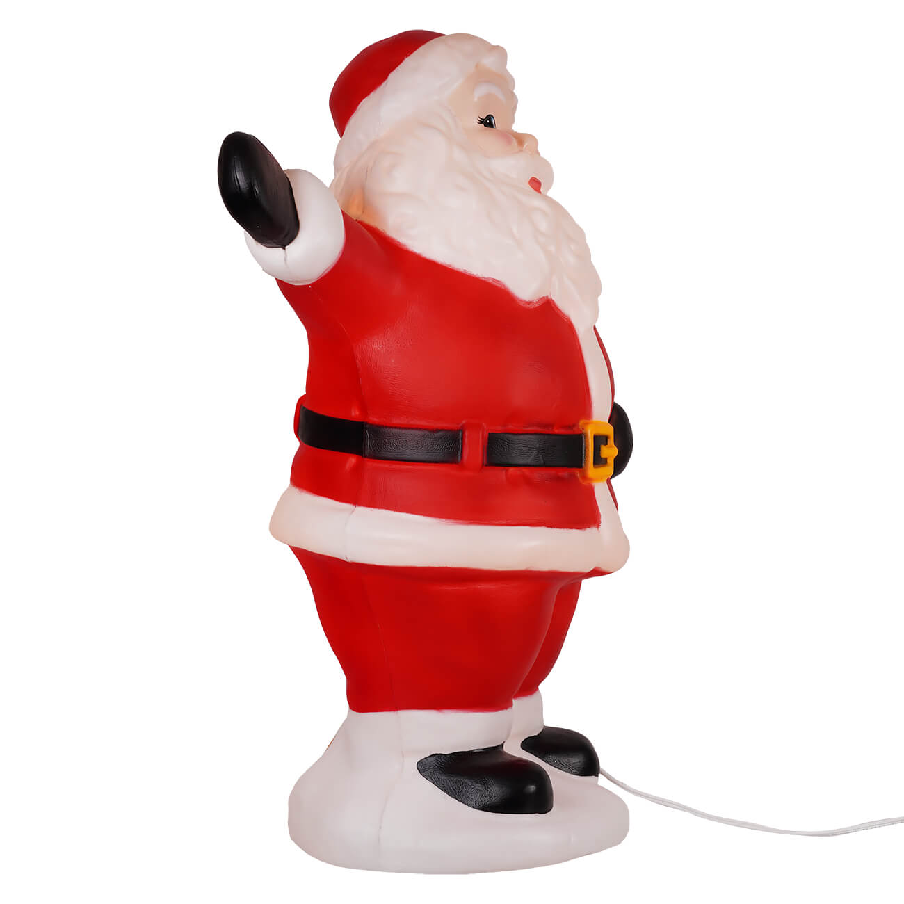 24" Large Lighted Retro Outdoor Jolly Santa Blow Mold