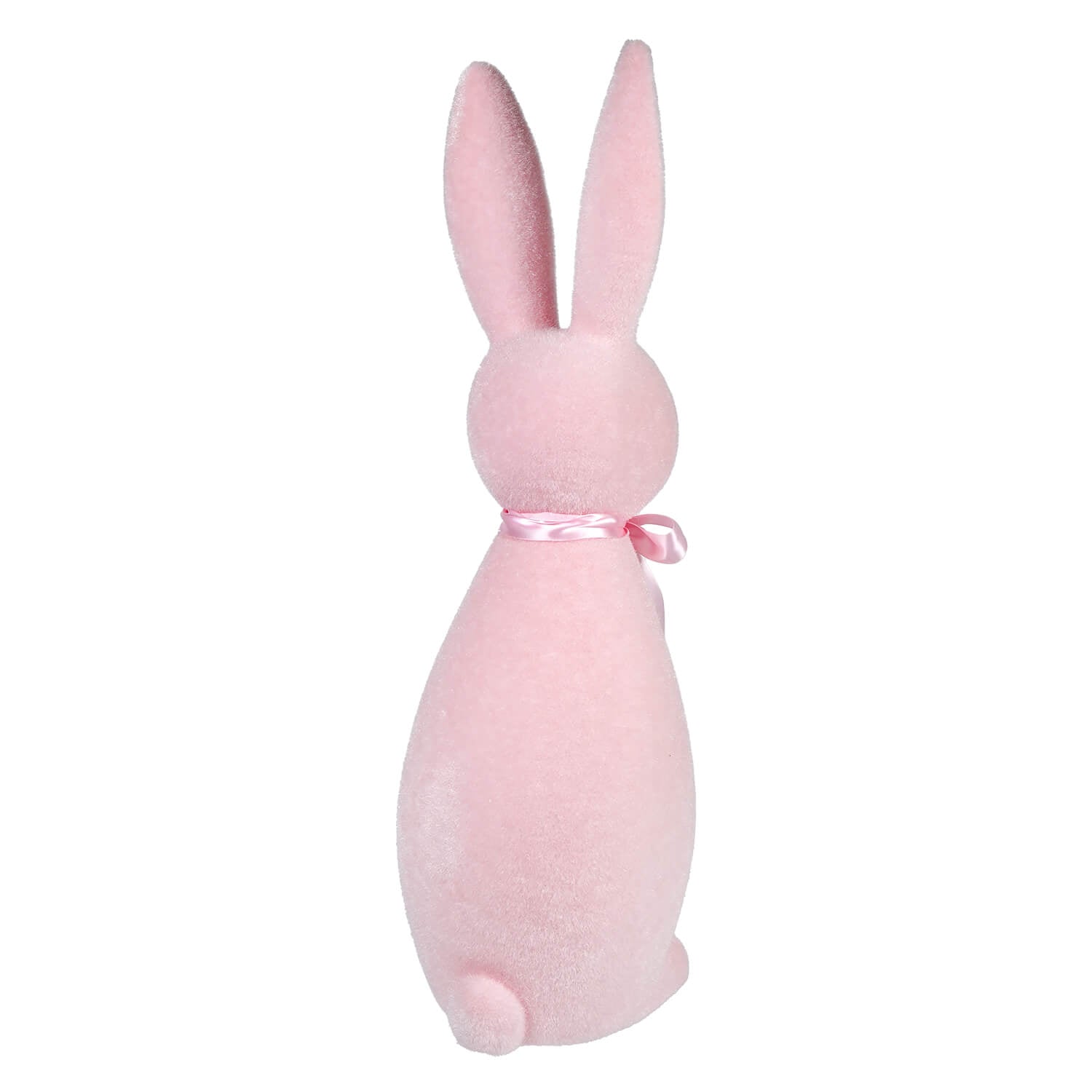 27.5" Large Pale Pink Flocked Bunny