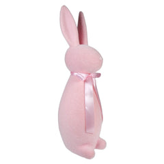 27.5" Large Pale Pink Flocked Bunny