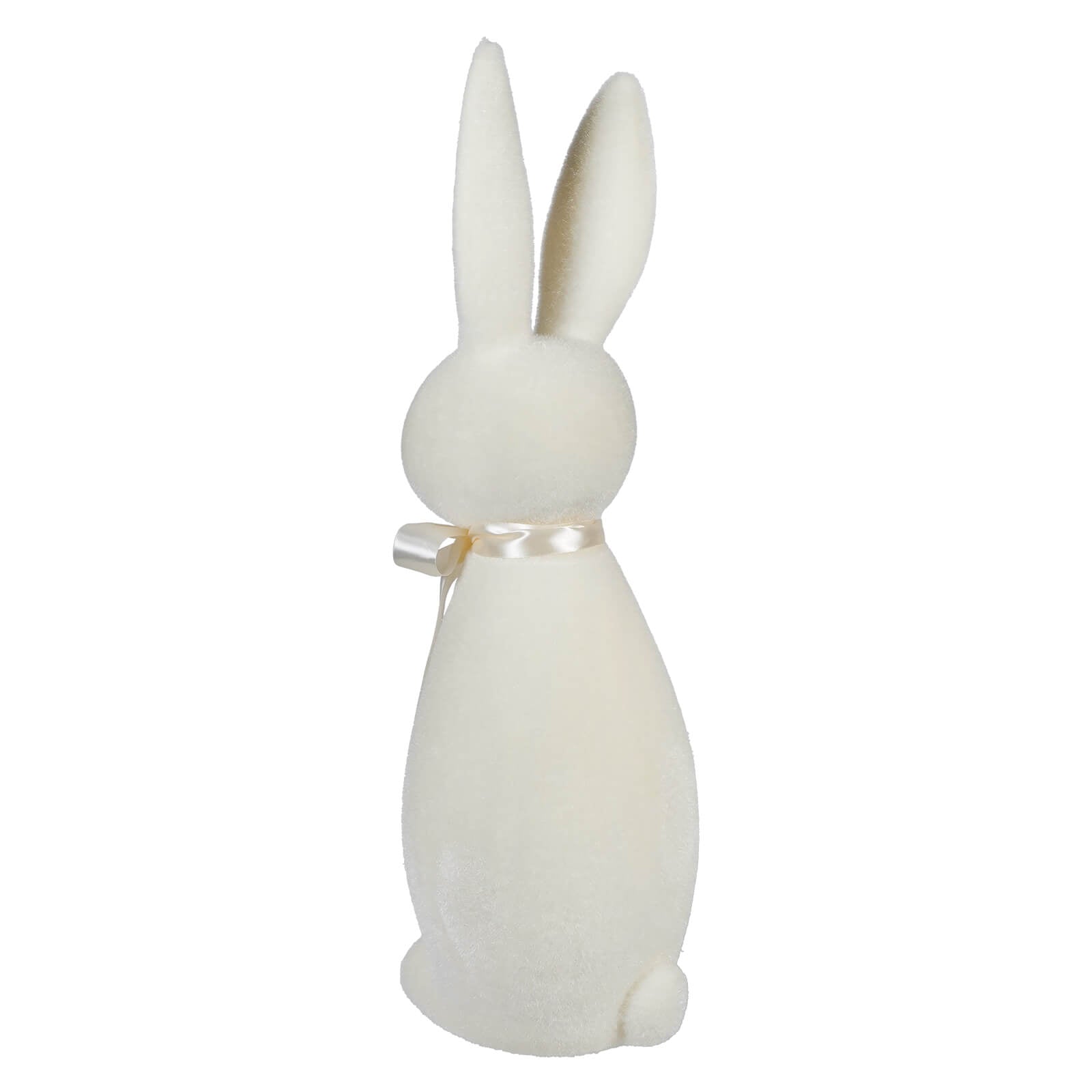 27.5" Large Pale White Flocked Bunny