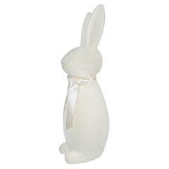 27.5" Large Pale White Flocked Bunny
