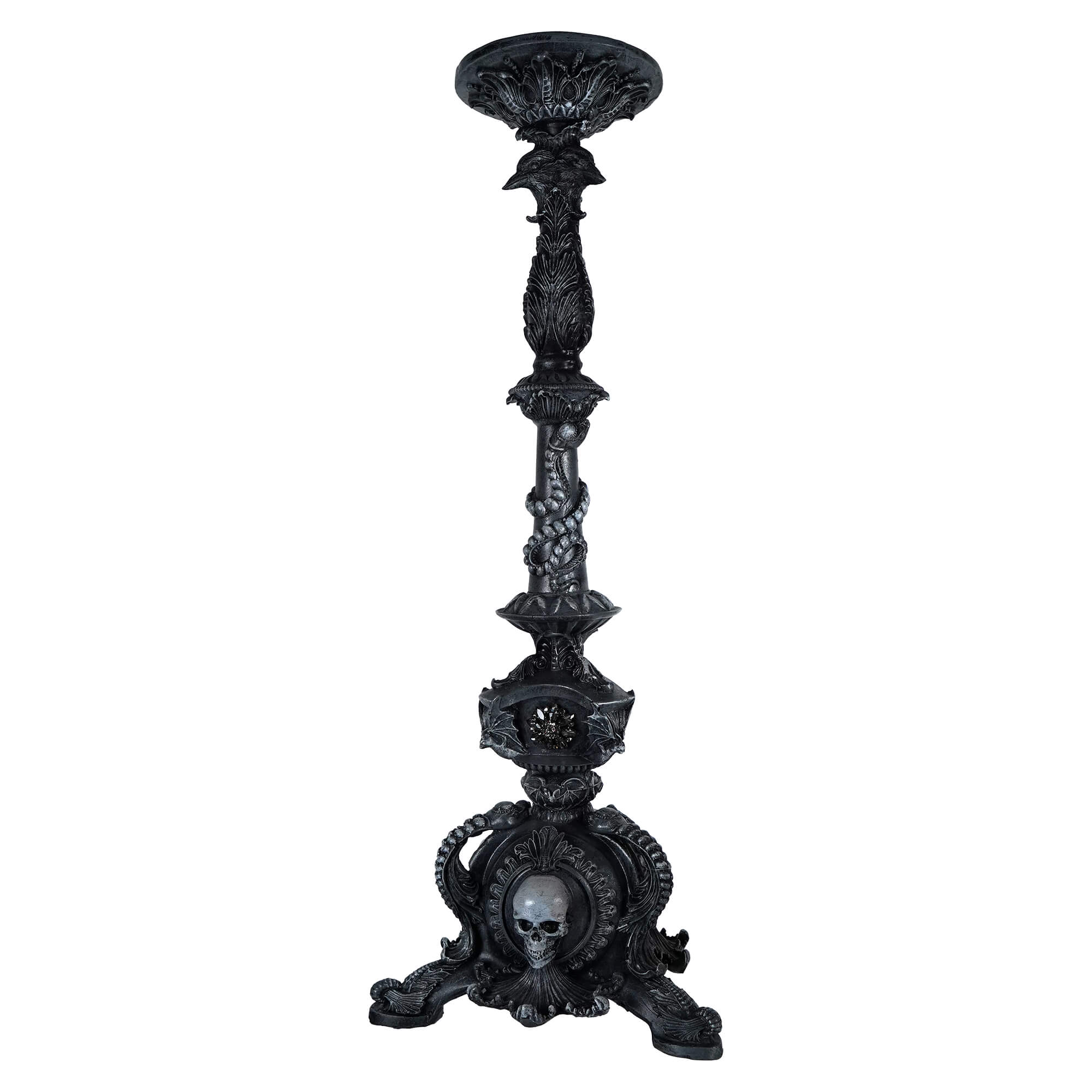 29" Large Black Pillar Candle Holder