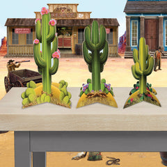 3-D Cactus Centerpieces