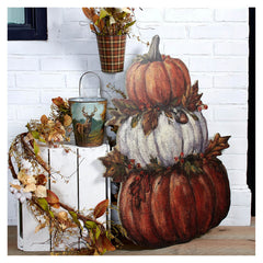 31.5" Large Pumpkin Stack Porch Leaner & Hanger