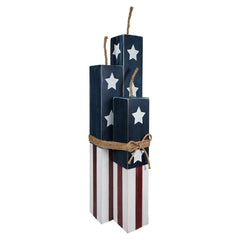 31" Large Wooden Americana Firework Decor