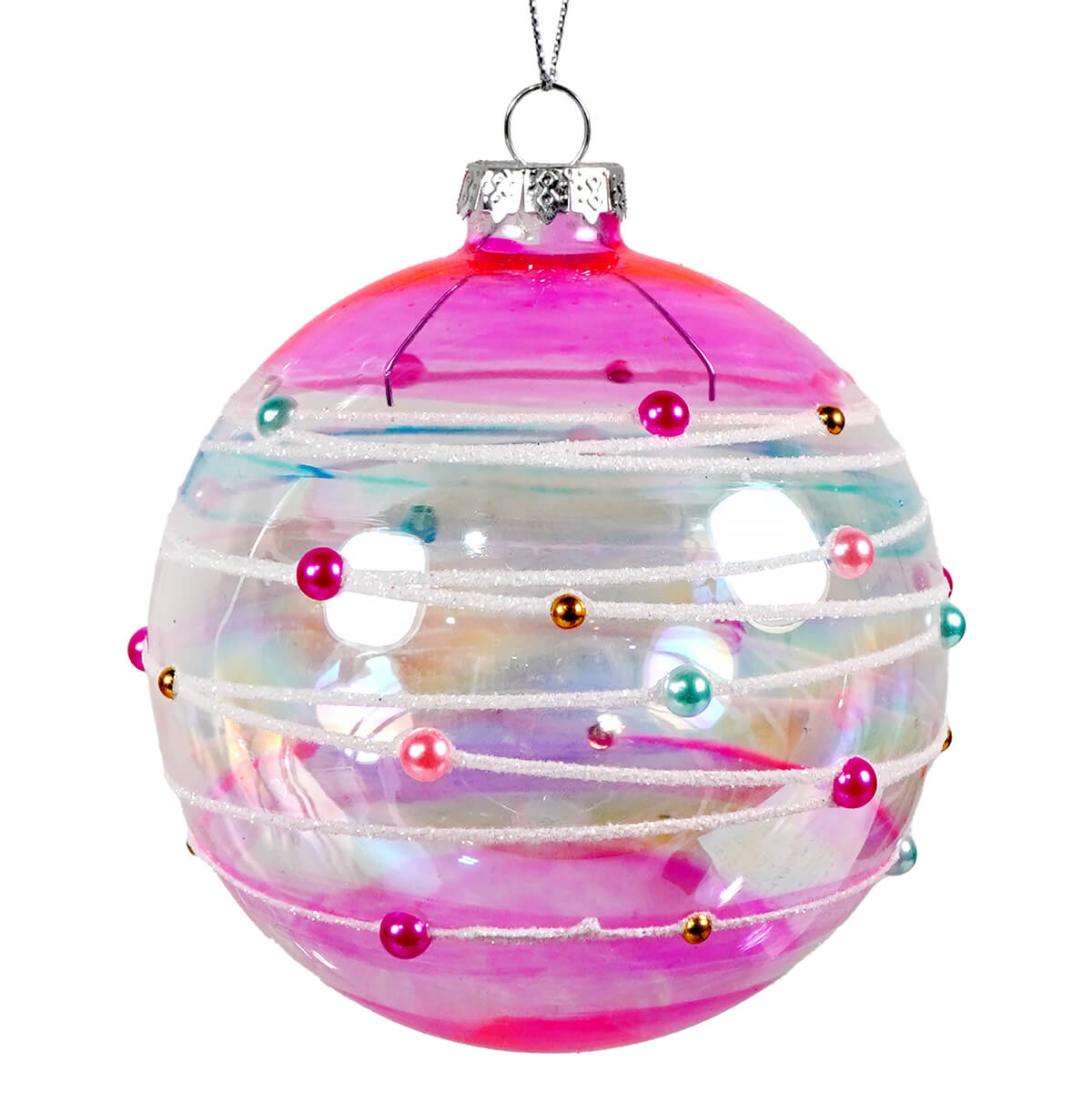 4" Bubble Gum Ball Glass Ornament