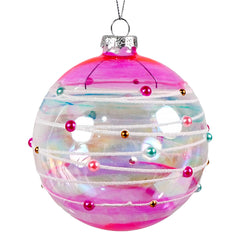 4" Bubble Gum Ball Glass Ornament