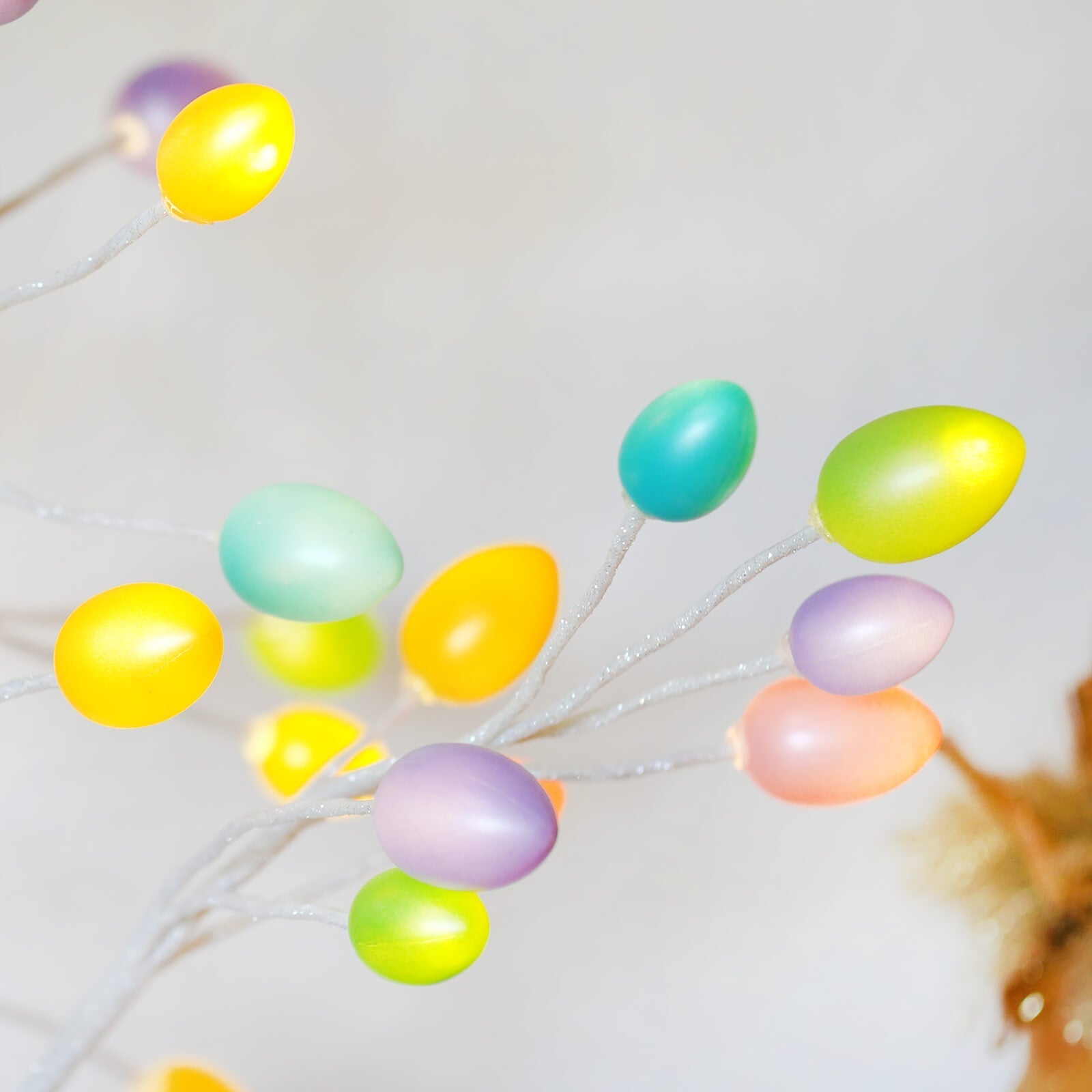 48" Large Lighted LED Pastel Easter Egg Tree With Timer