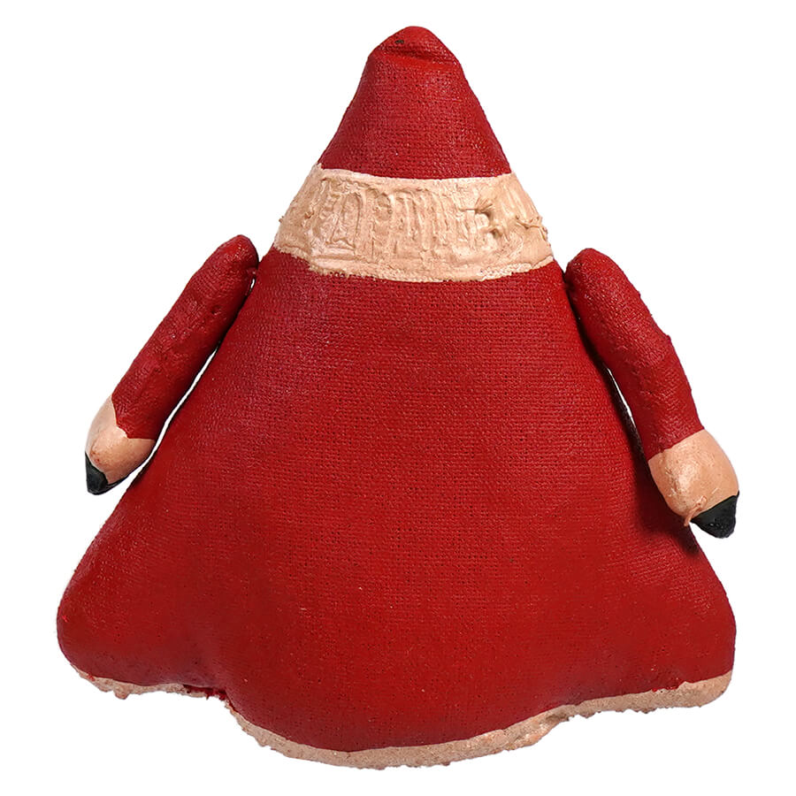 5" Red & Cream Hand-Painted Canvas Santa