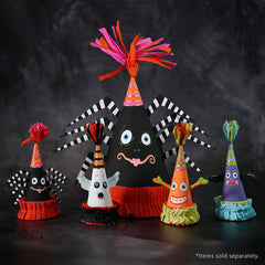 5" Spooky Pumpkin Mini Cone Party Hat