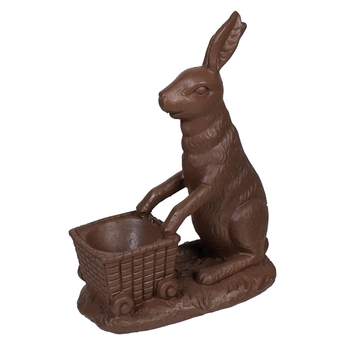 6.25" Chocolate Bunny & Cart