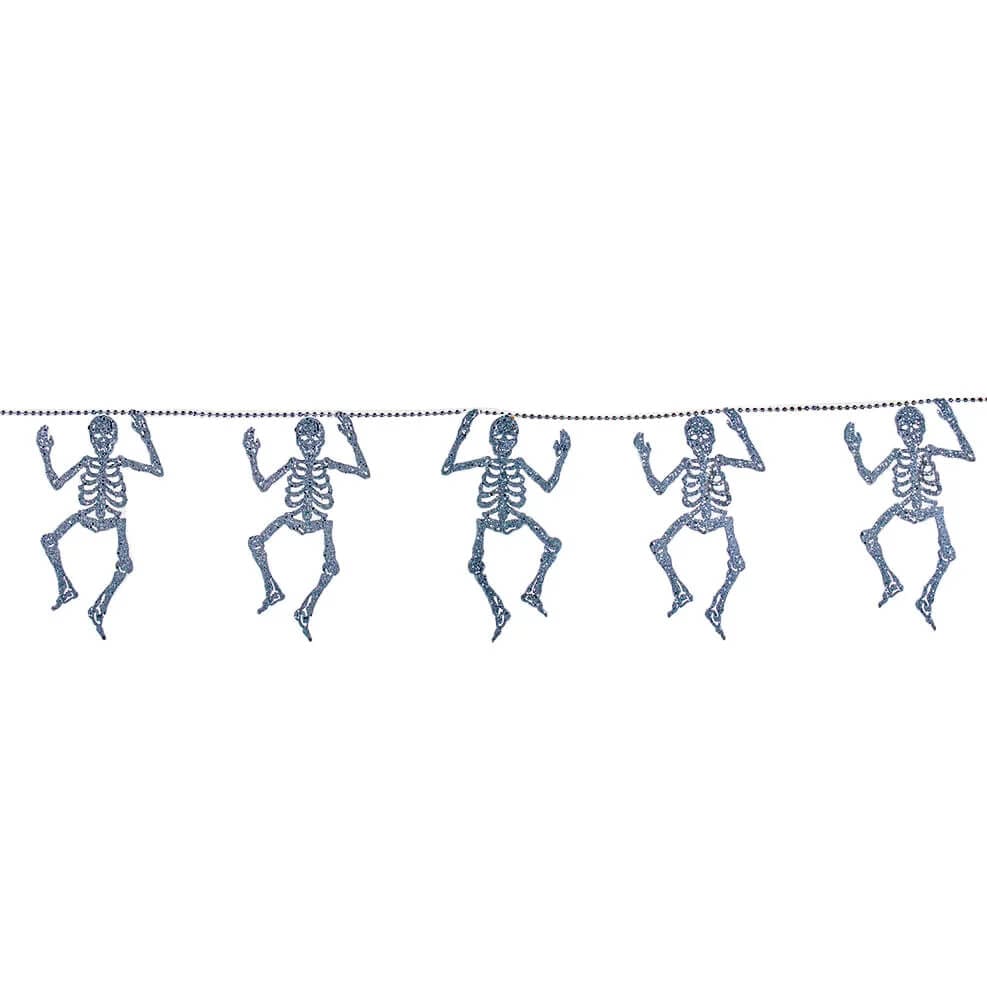 6' Silver Skeleton Garland