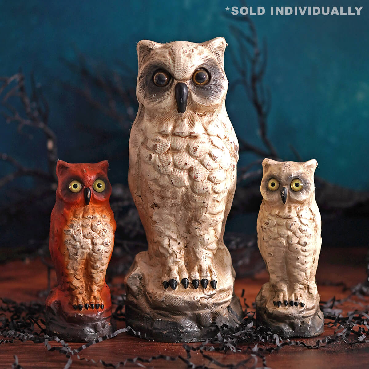 6" Vintage White Owl
