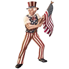 62" Large Vintage Patriotic Jointed Uncle Sam