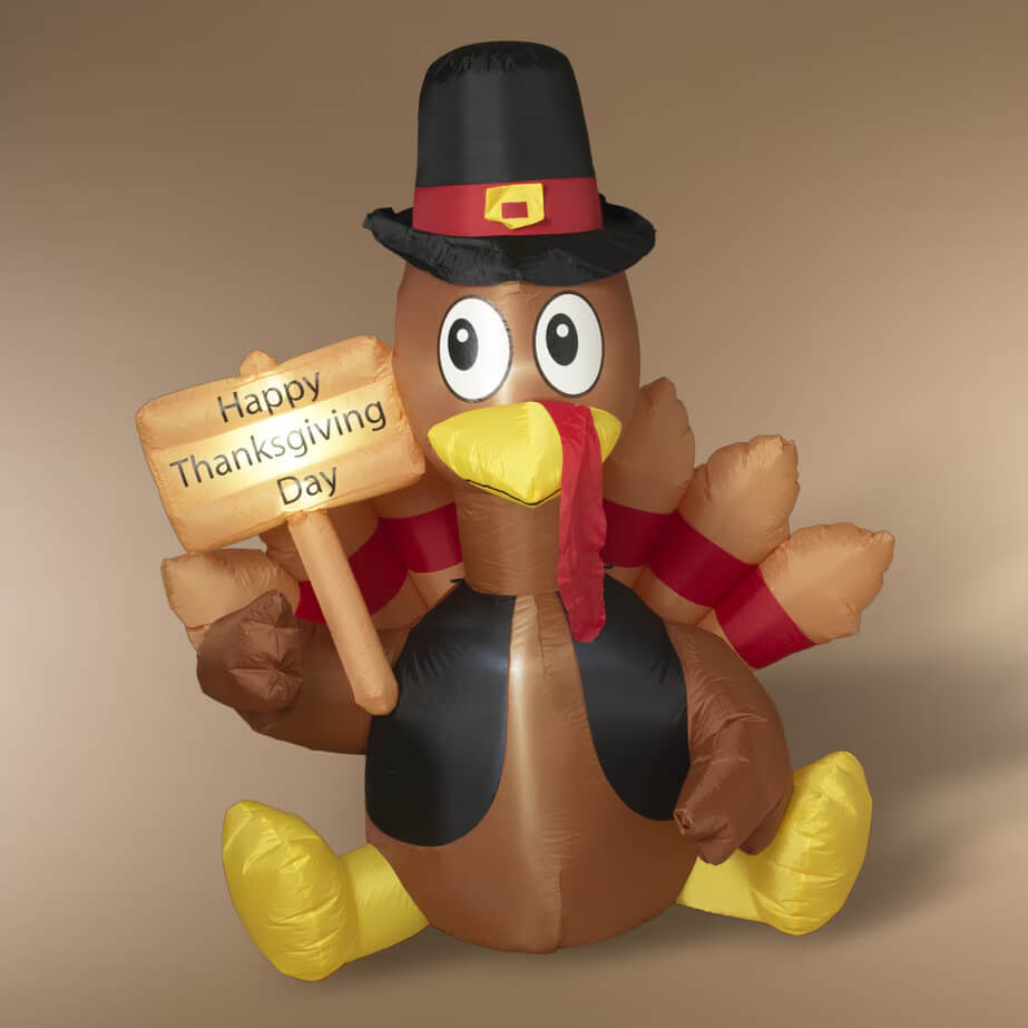 68.8" Electric Lighted Inflatable Turkey