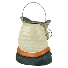 11" Professor Owl Paper Mache Bucket