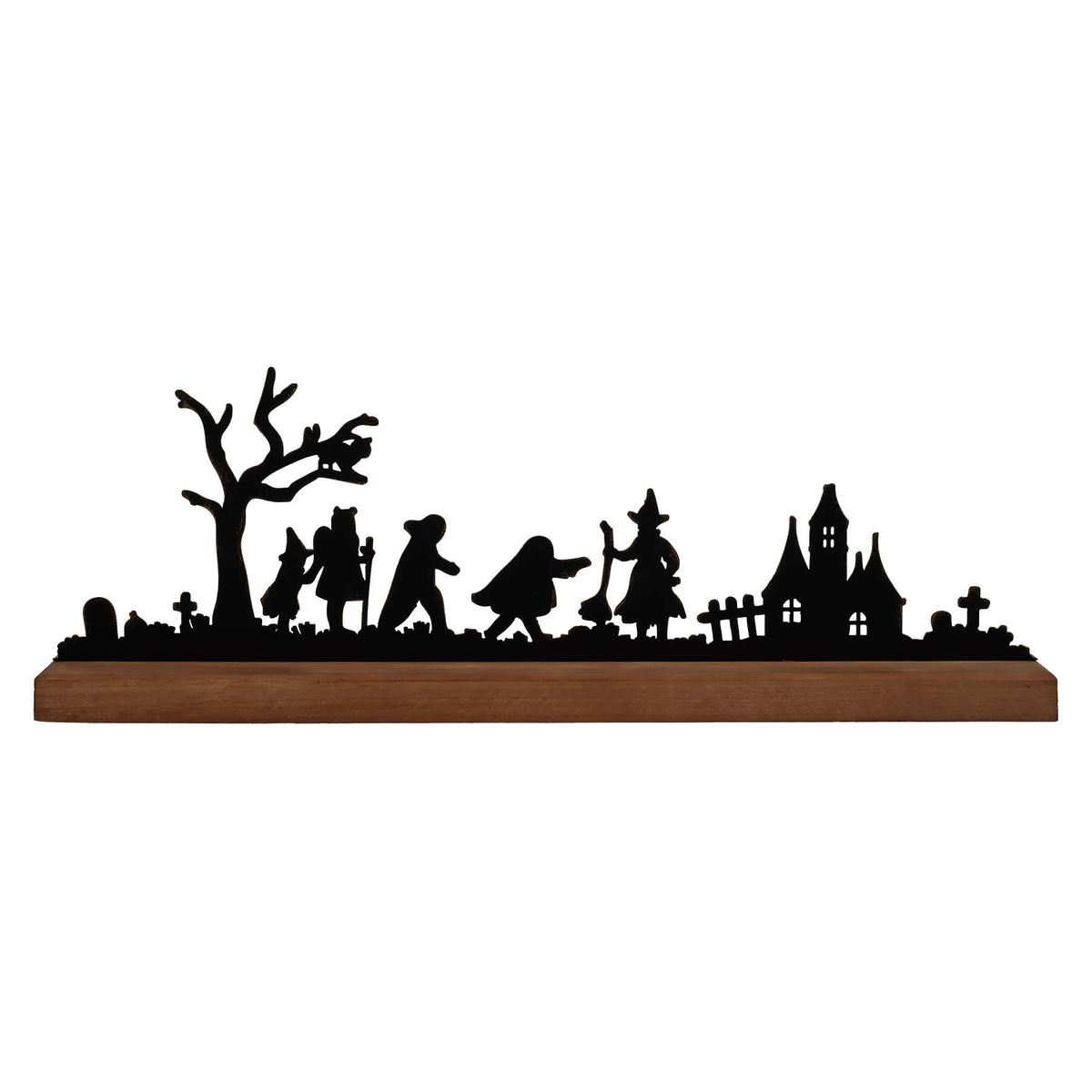 15.75" Trick-Or-Treaters Haunted Silhouettes Decor