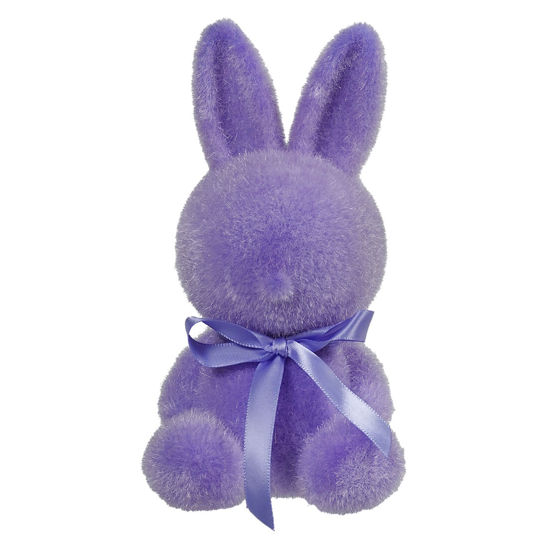 7" Flocked Sitting Purple Bunny