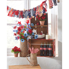 72" American Flag Tie Garland