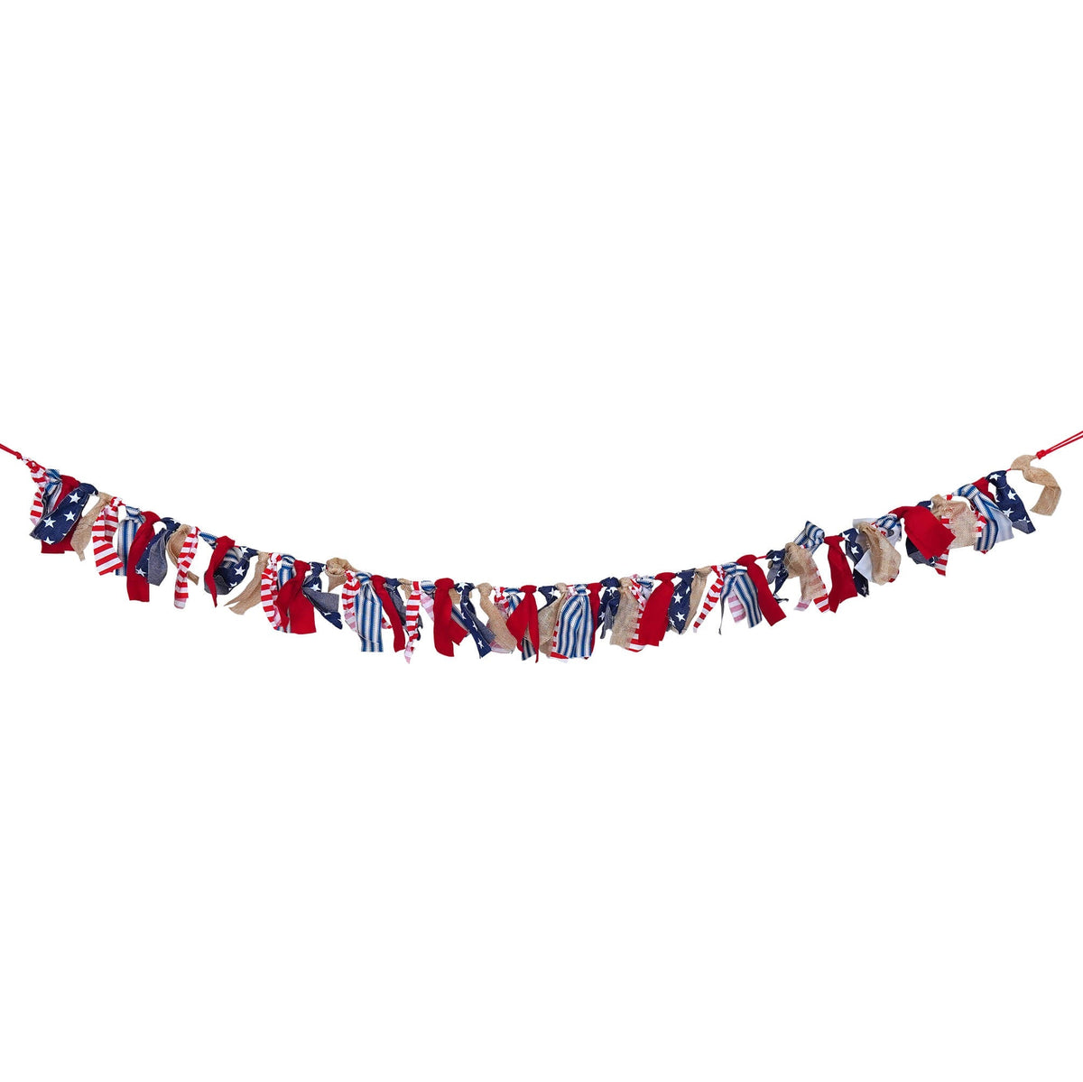 72" American Flag Tie Garland