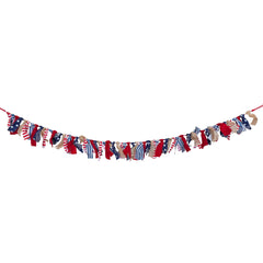 72" American Flag Tie Garland