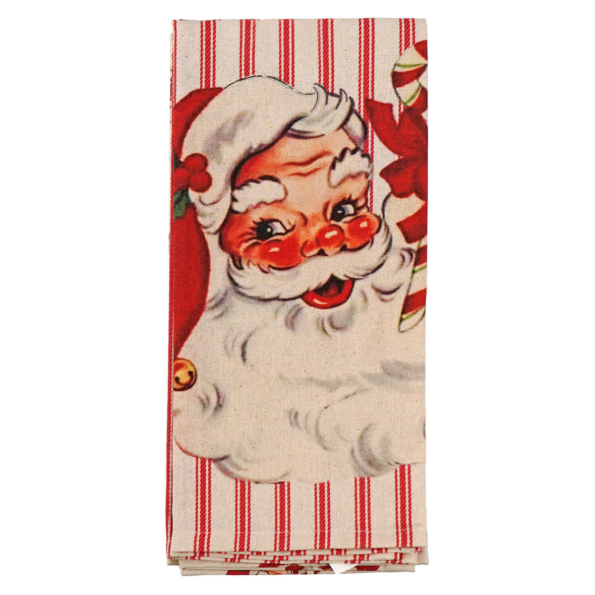 27" Vintage Santa Tea Towels Set/2