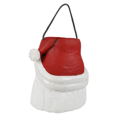 11" Jolly Santa Paper Mache Container
