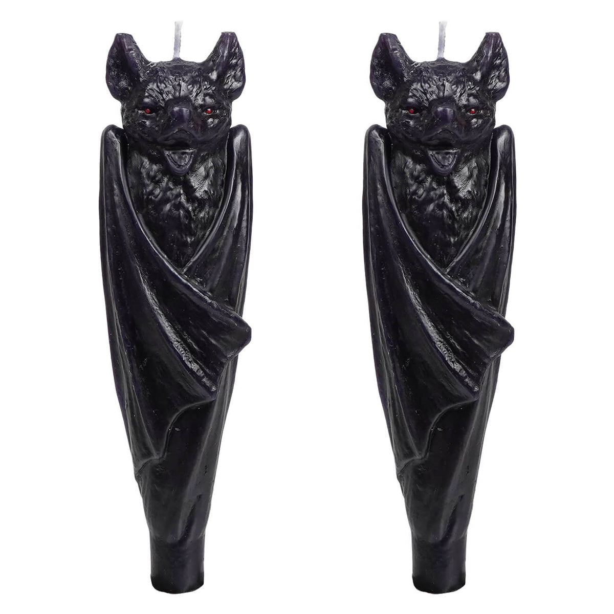8" Black Bat Taper Candles Box Set/2