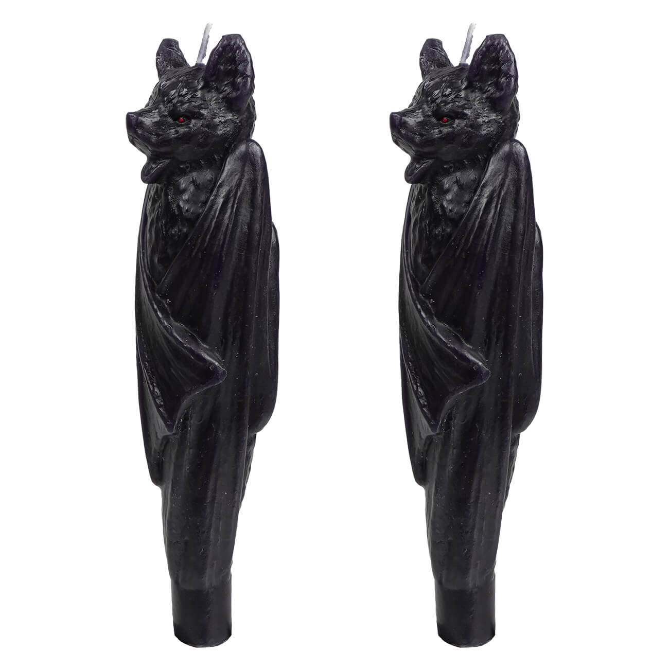 8" Black Bat Taper Candles Box Set/2