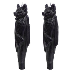 8" Black Bat Taper Candles Box Set/2