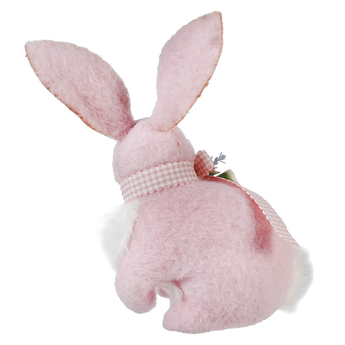 8" Pink Wool Sitting Easter Bunny