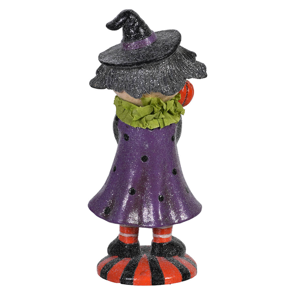 8" Resin Retro Witch Costume Trick-Or-Treater Figurine