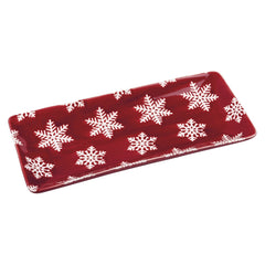 9.75" Rectangular Snowflake Platter