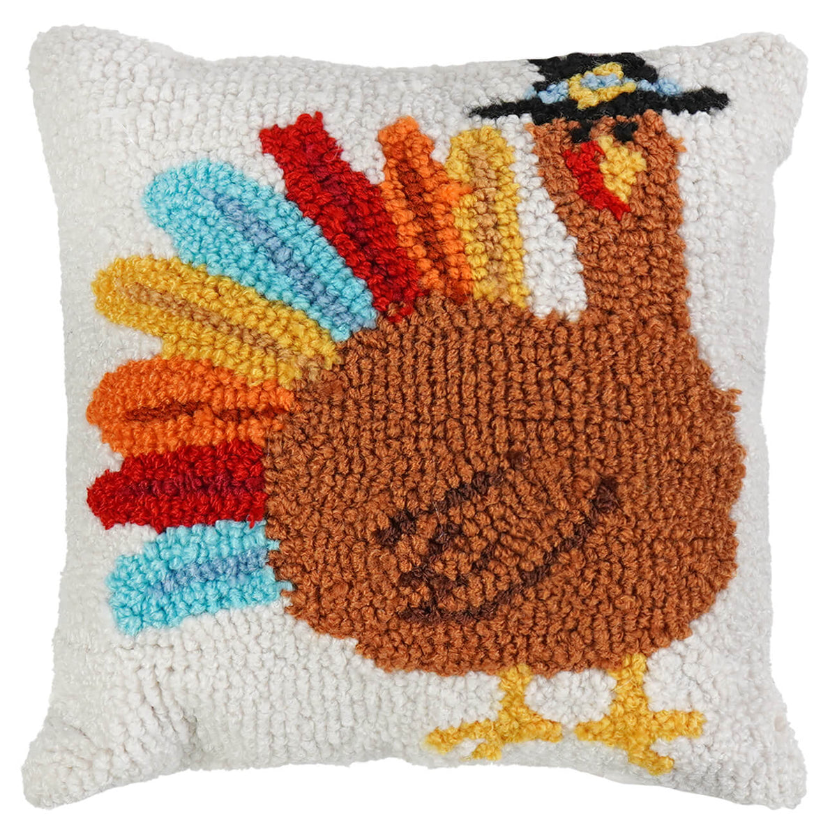 9" Colorful Turkey Pillow