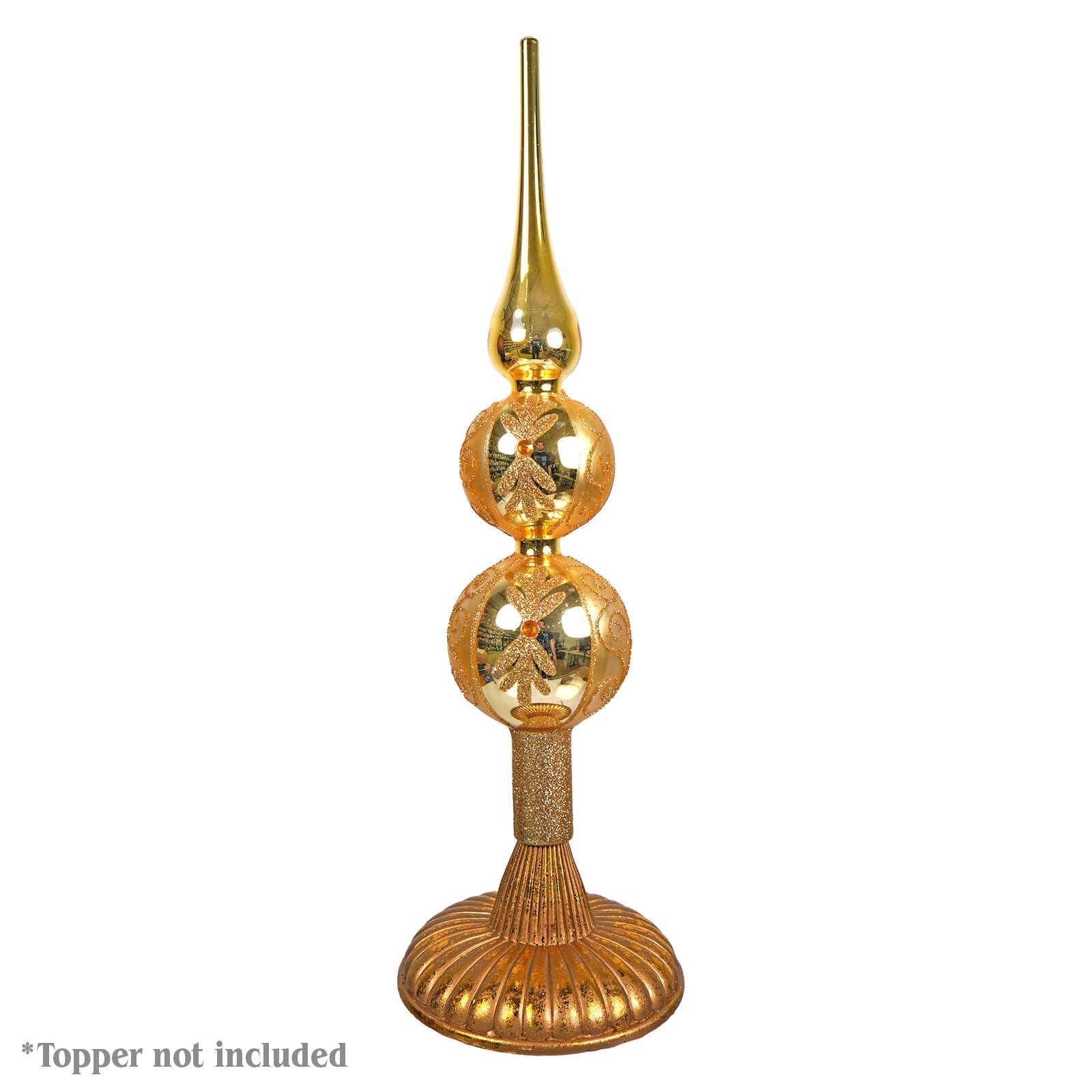 9" Gold Finial & Tree Topper Displayer