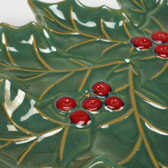 9" Holly Berry Tree Plate