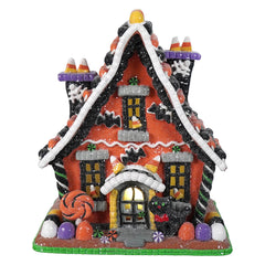 9" Lighted Halloween Gingerbread House