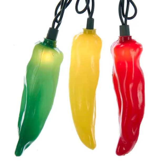 9' UL 10L Multicolored Chili Pepper Connectible Light Strand Set