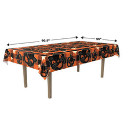 90.5" Vintage Halloween Fabric Tablecover