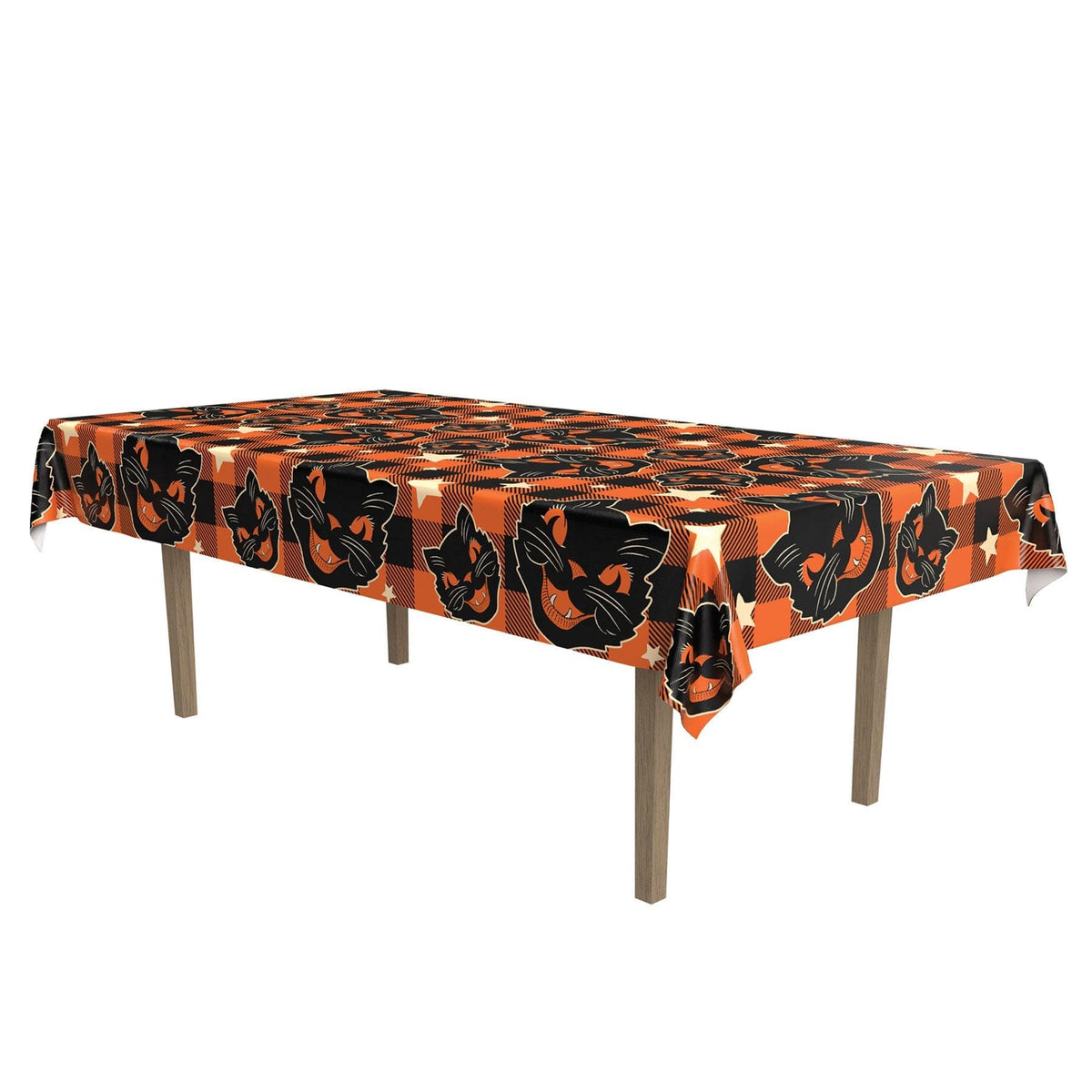 90.5" Vintage Halloween Fabric Tablecover