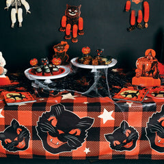 90.5" Vintage Halloween Fabric Tablecover
